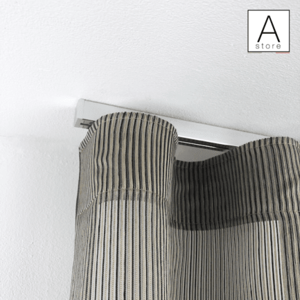 Binario in alluminio CUBO CROMO comando A CORDA mm 24x24